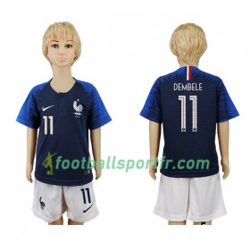 Tenue France Dembele 11 Enfant Domicile Coupe du monde 2018 Maillot de Foot